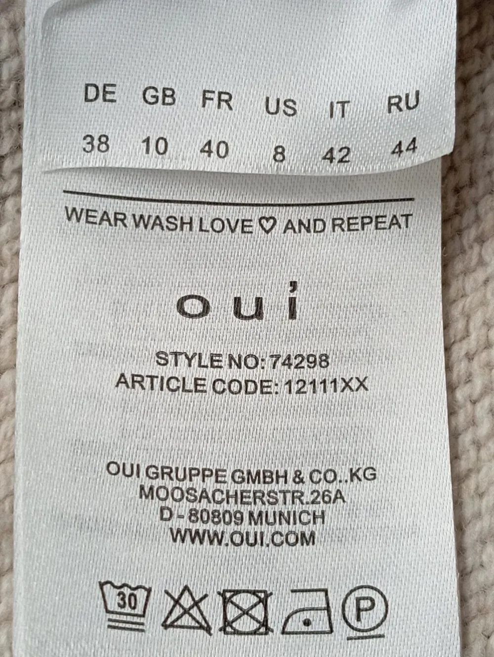 Pullunder>Oui Longpullunder Größe 38 creme