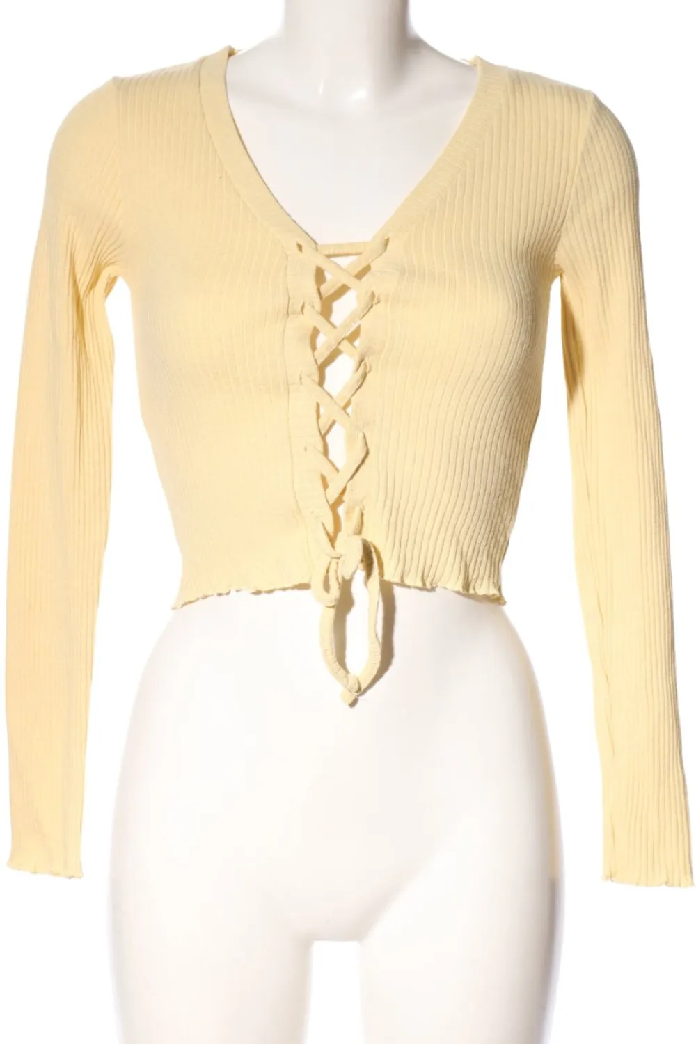 Shirts>Topshop Longsleeve Größe 34 blassgelb