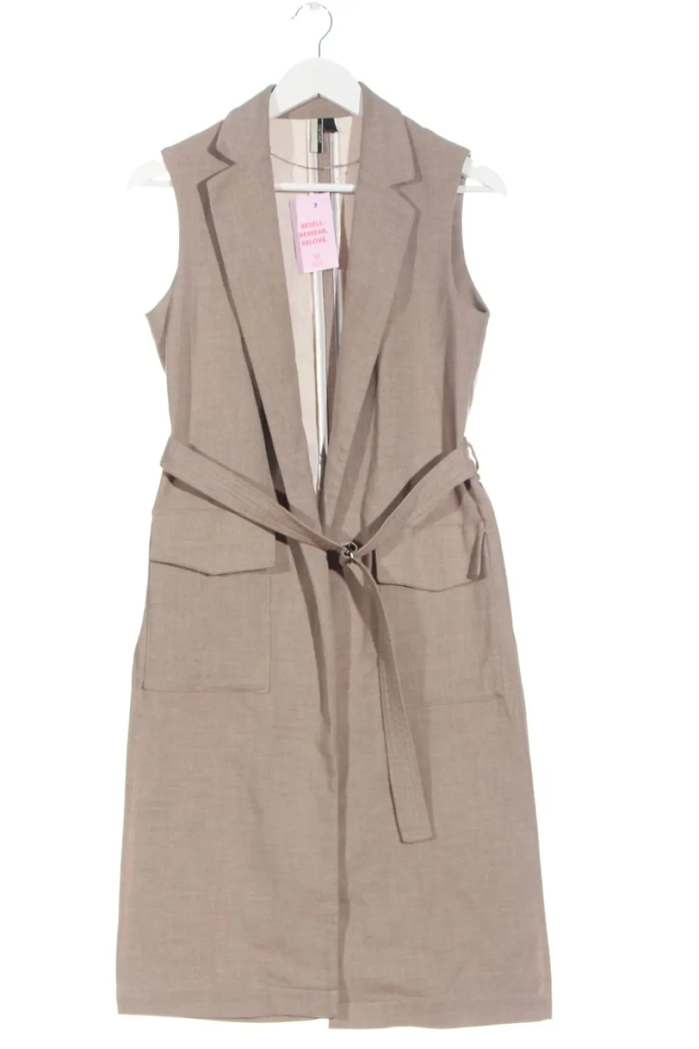 Westen>Topshop Longstrickweste Größe 34 creme