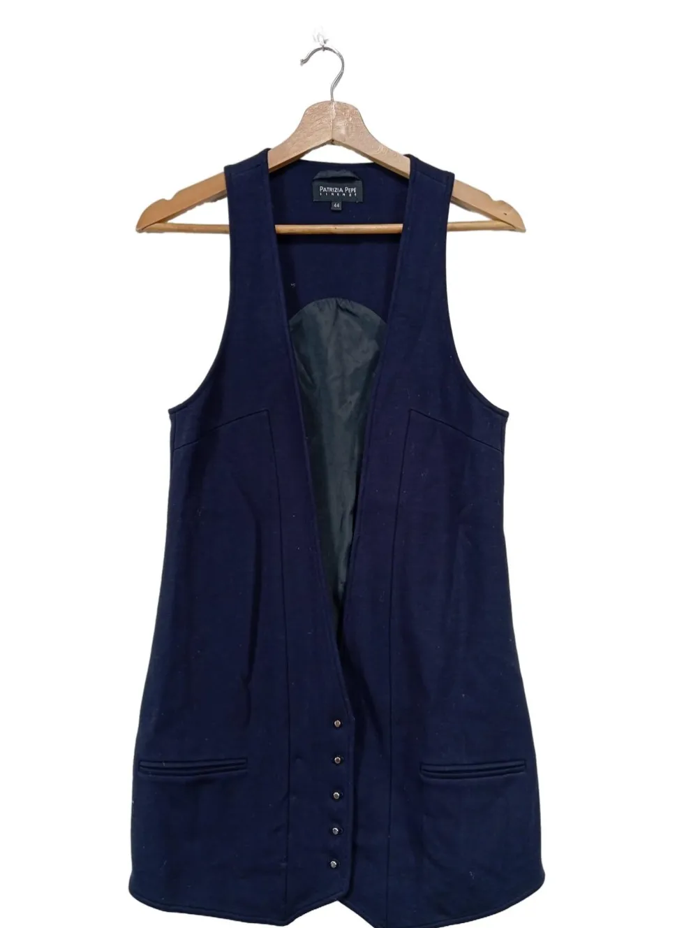 Westen>Patrizia Pepe Longstrickweste Größe 38 blau