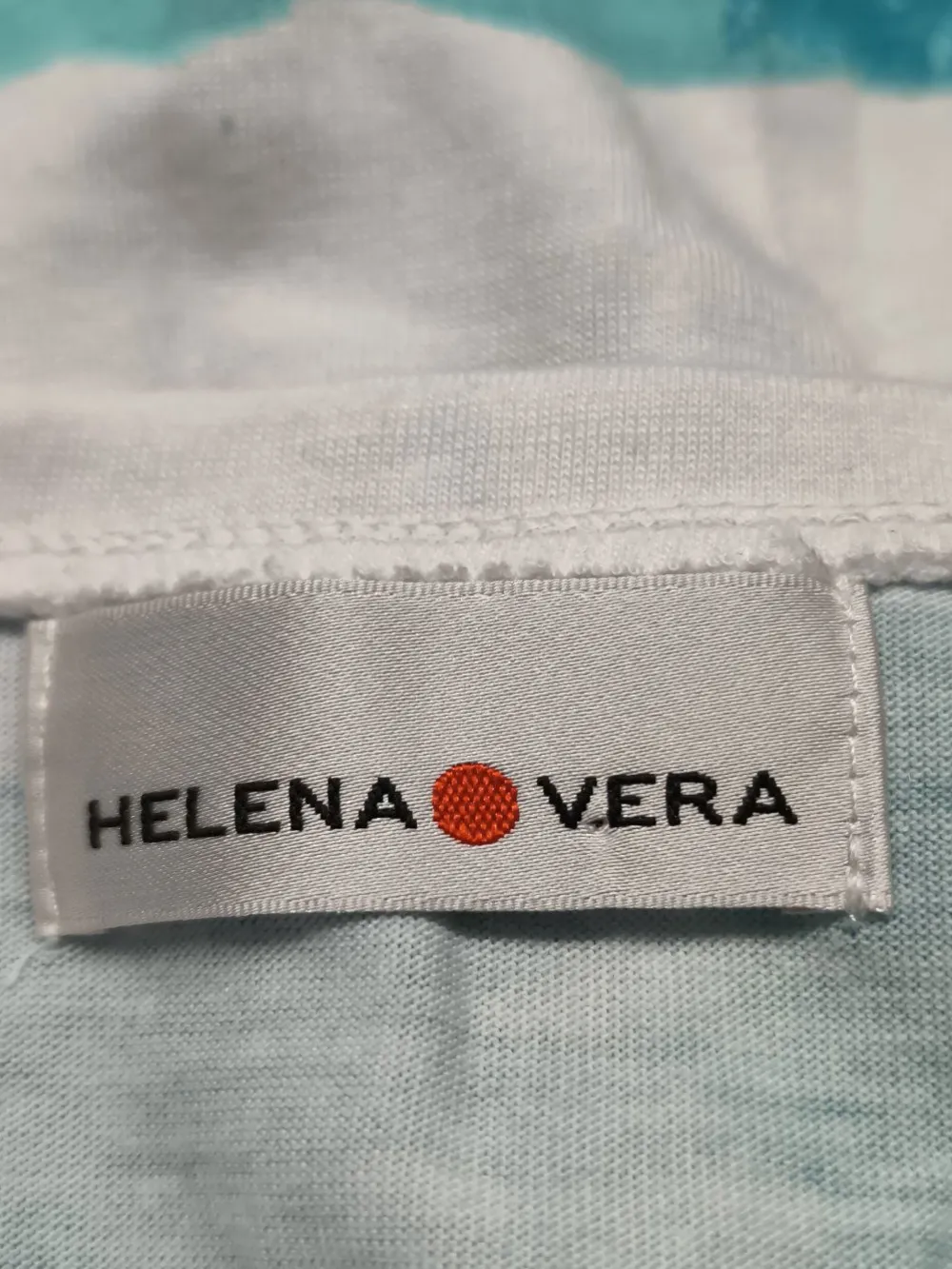 Tops>Helena Vera Longtop Größe 48 blauweiß