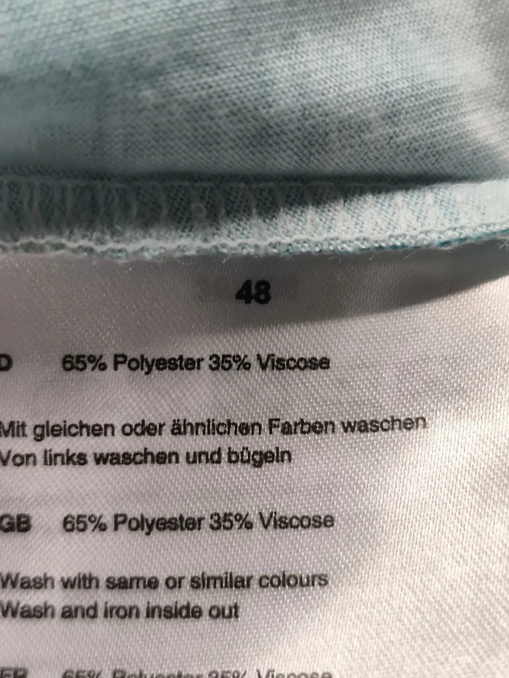 Tops>Helena Vera Longtop Größe 48 blauweiß