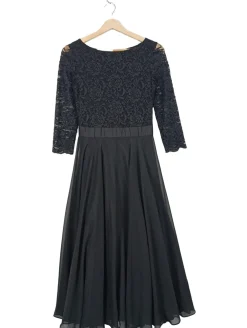 Kleider>Swing Maxikleid Größe 36 schwarz