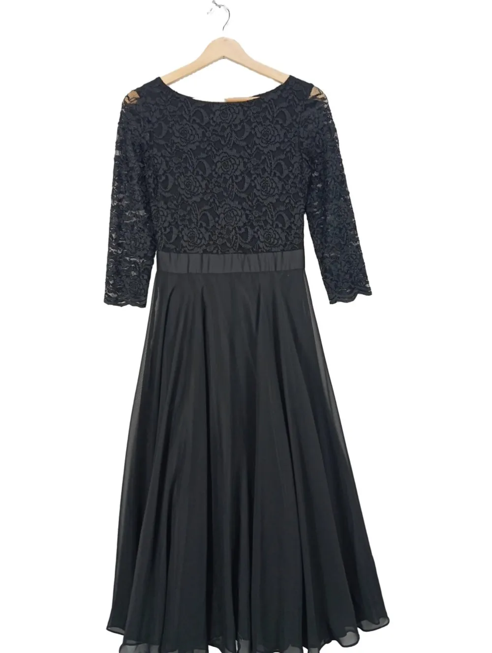 Kleider>Swing Maxikleid Größe 36 schwarz