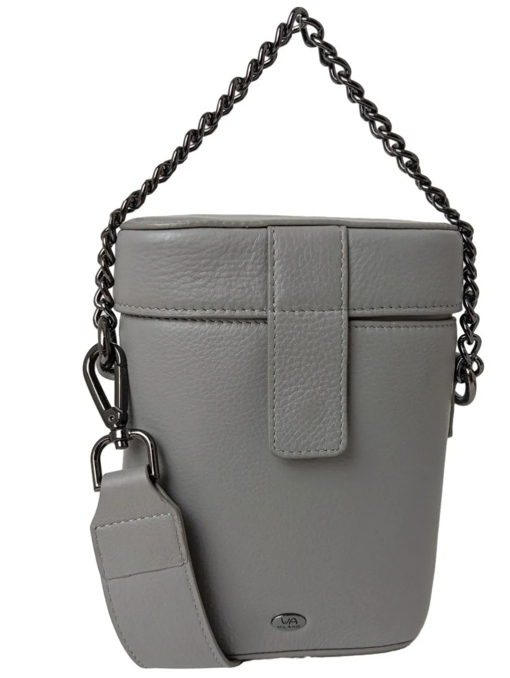Minitaschen>VA Milano Minitasche hellgrauschwarz