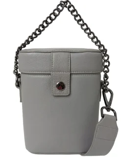 Minitaschen>VA Milano Minitasche hellgrauschwarz