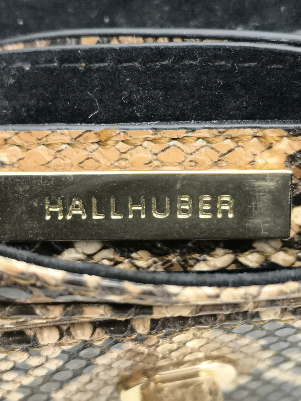 Minitaschen>Hallhuber Minitasche wollweißschwarz