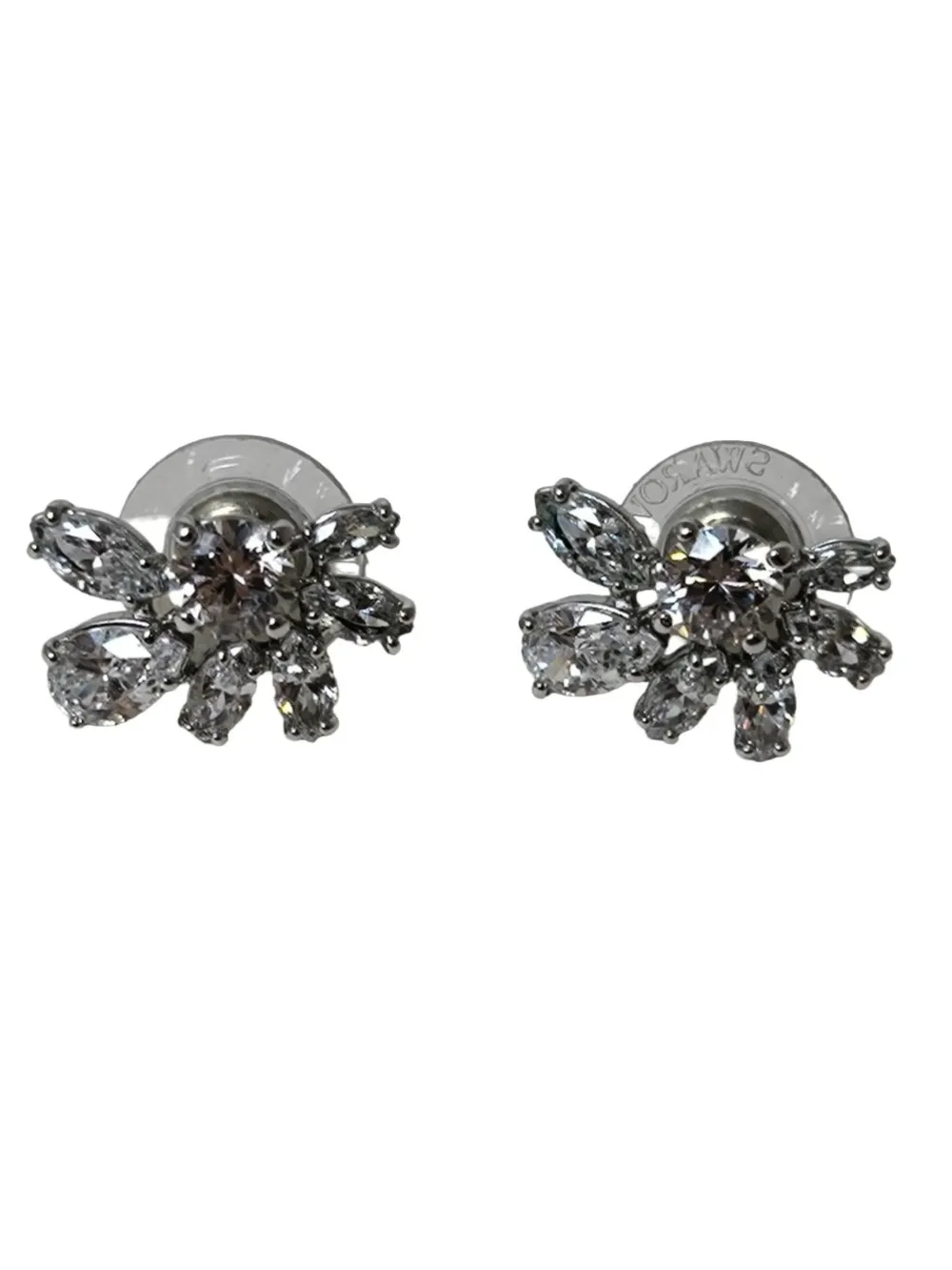 Ohrringe>Svarowski Ohrstecker silberfarben