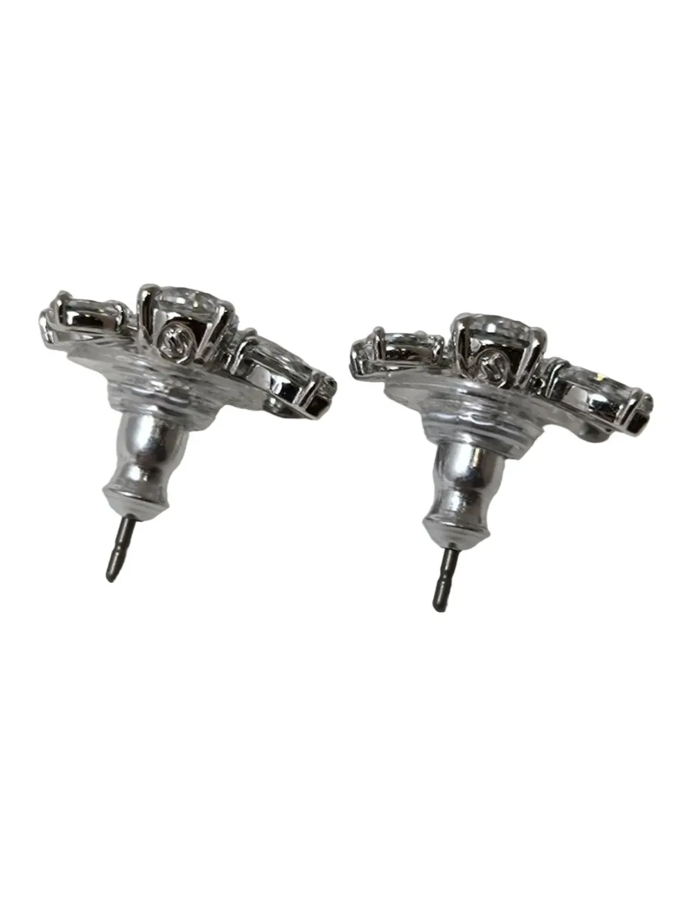 Ohrringe>Svarowski Ohrstecker silberfarben