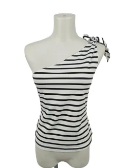 Tops>Maple Leaf One-Shoulder-Top Größe 38 weißschwarz