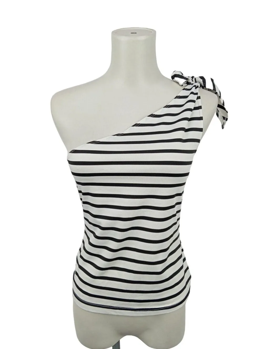 Tops>Maple Leaf One-Shoulder-Top Größe 38 weißschwarz