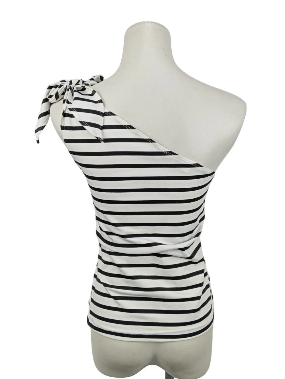 Tops>Maple Leaf One-Shoulder-Top Größe 38 weißschwarz