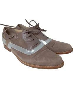 Businessschuhe>Unu00fctzer Oxford Größe 35 braunhellgrau