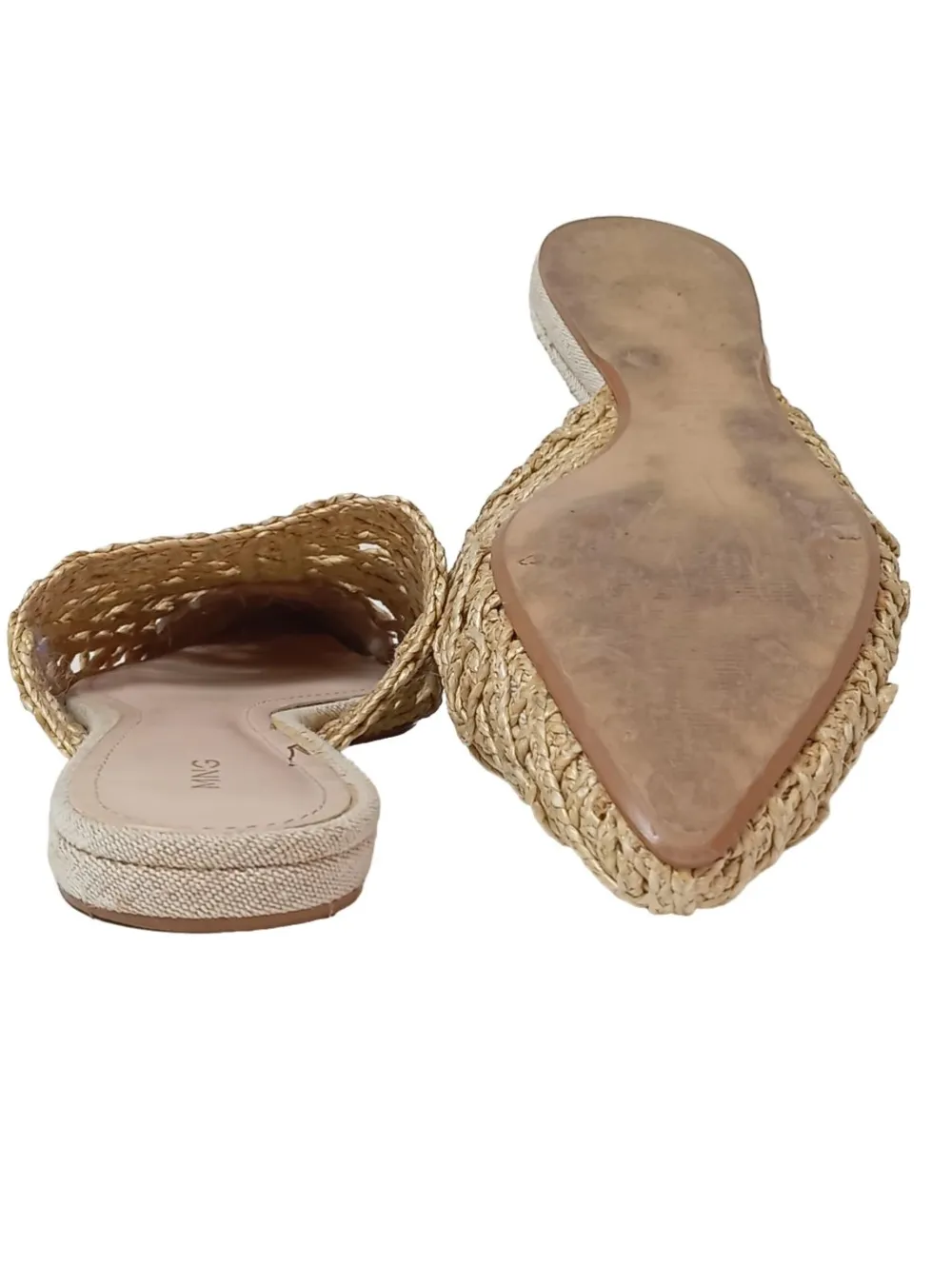 Hausschuhe>MNG Pantoffeln Größe 36 blassgelb