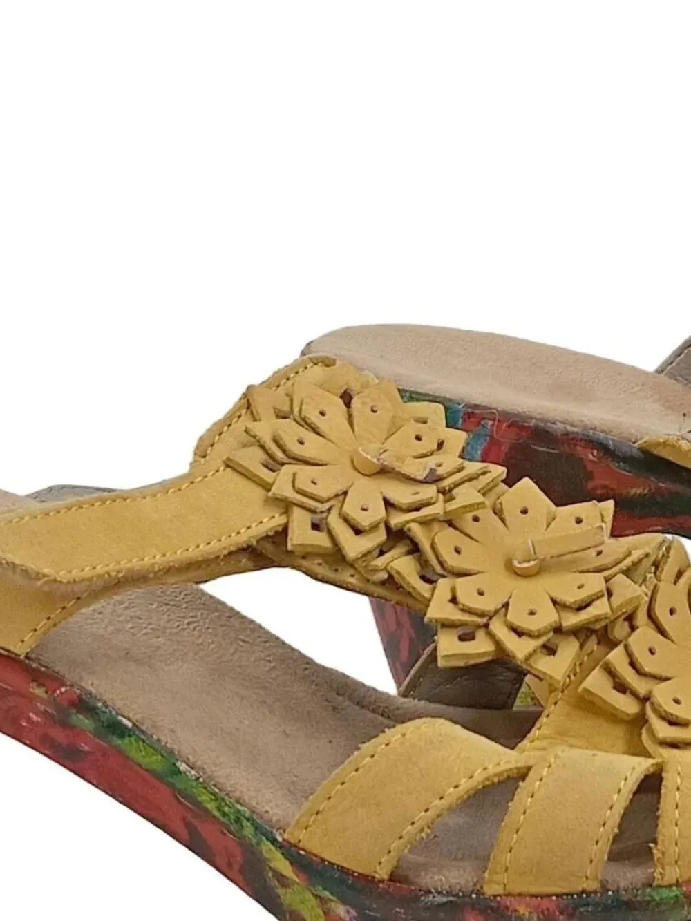 Pantoletten>Rieker Pantoletten Größe 39 gelb