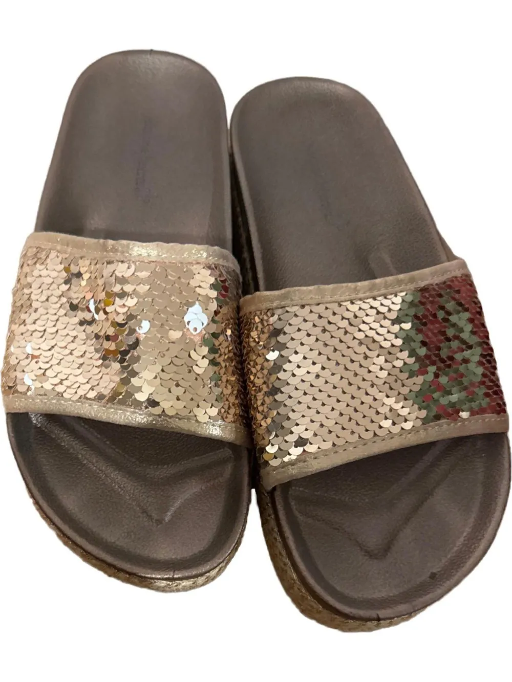 Pantoletten> Pantoletten Größe 38 goldfarben