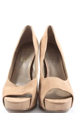 Pumps>Jessica Simpson Peeptoe Pumps Größe 40 wollweiß
