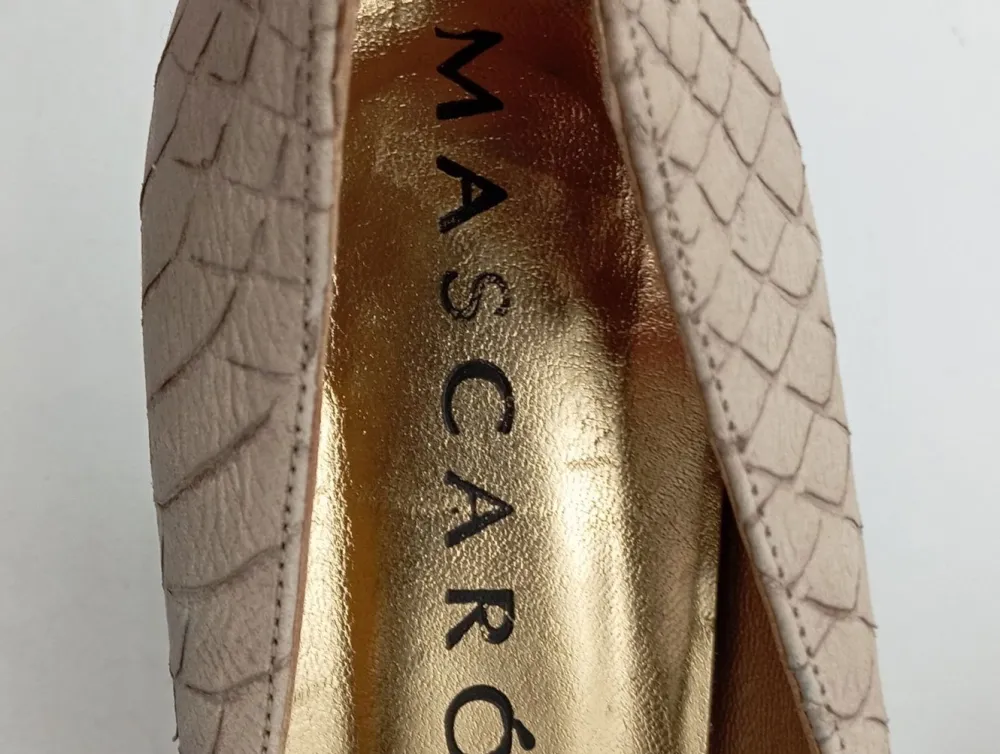 Pumps>Mascaru00f3 Peeptoe Pumps Größe 40 wollweiß