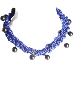 Ketten> Perlenkette blauschwarz