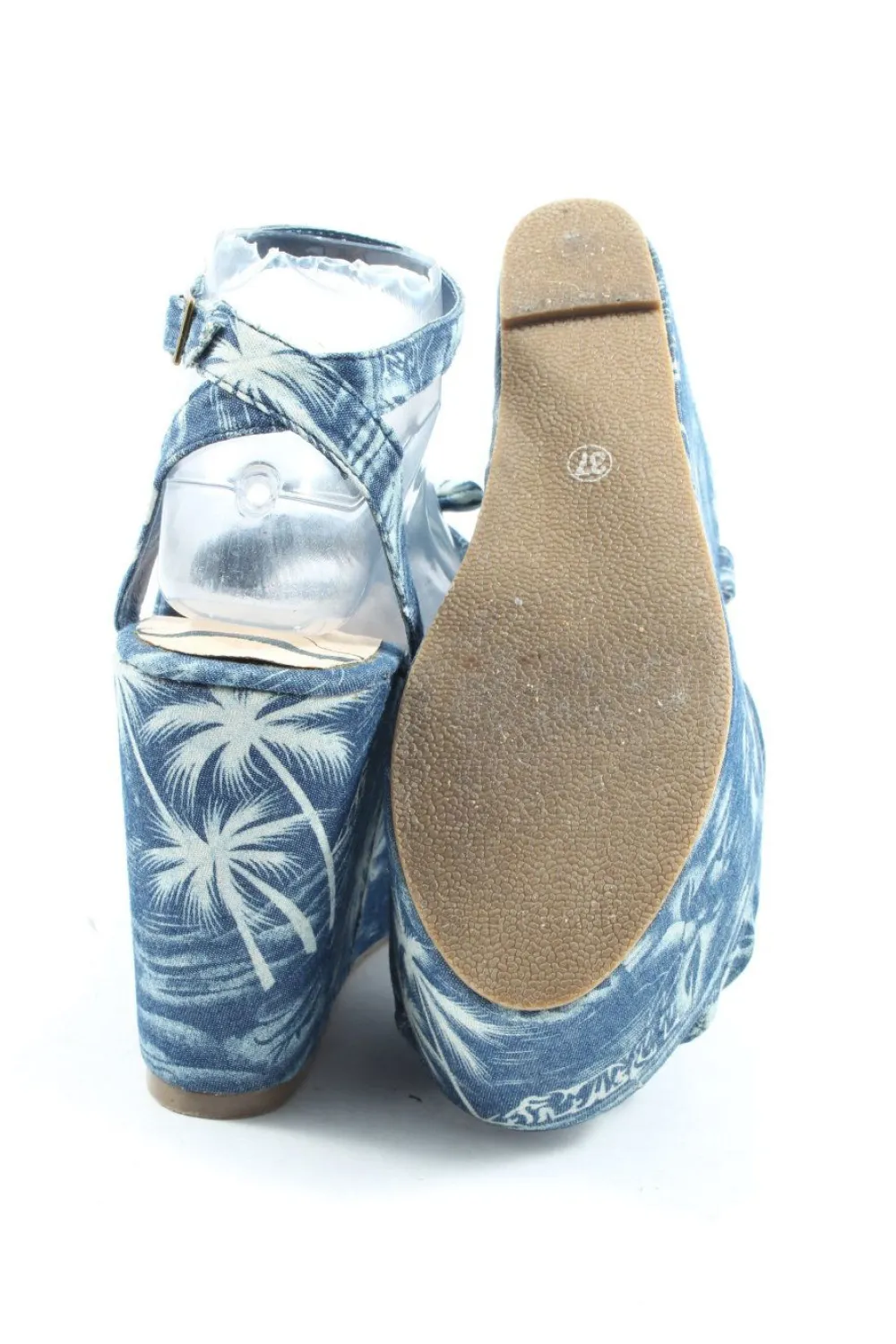 Sandalen>Cool Way Plateau-Sandalen Größe 37 blauweiß