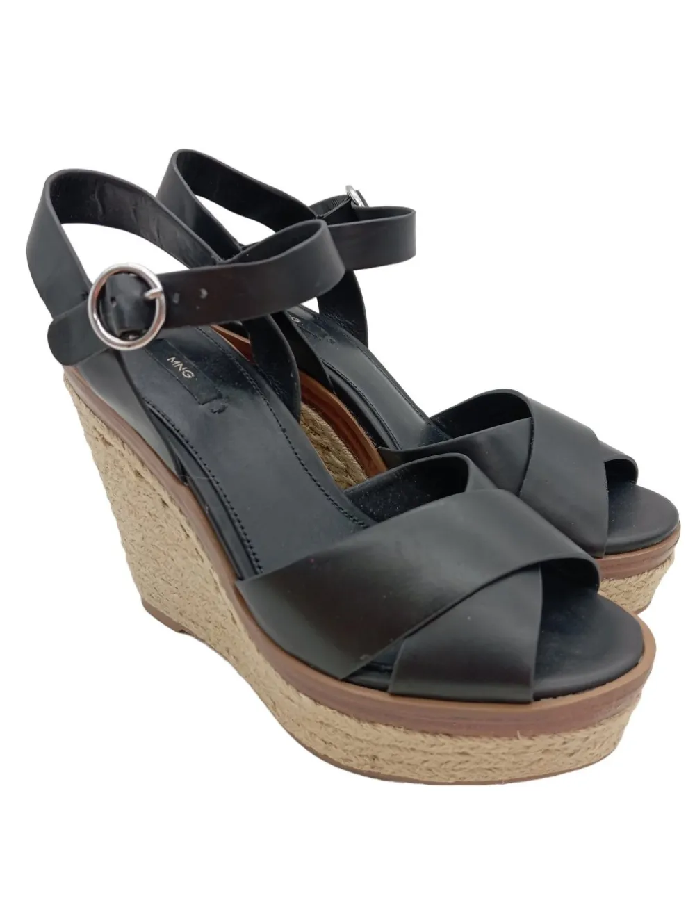 Sandaletten>MNG Plateau-Sandaletten Größe 36 schwarz
