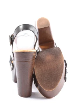 Sandaletten>Queen Helena Plateau-Sandaletten Größe 39 schwarzbraun