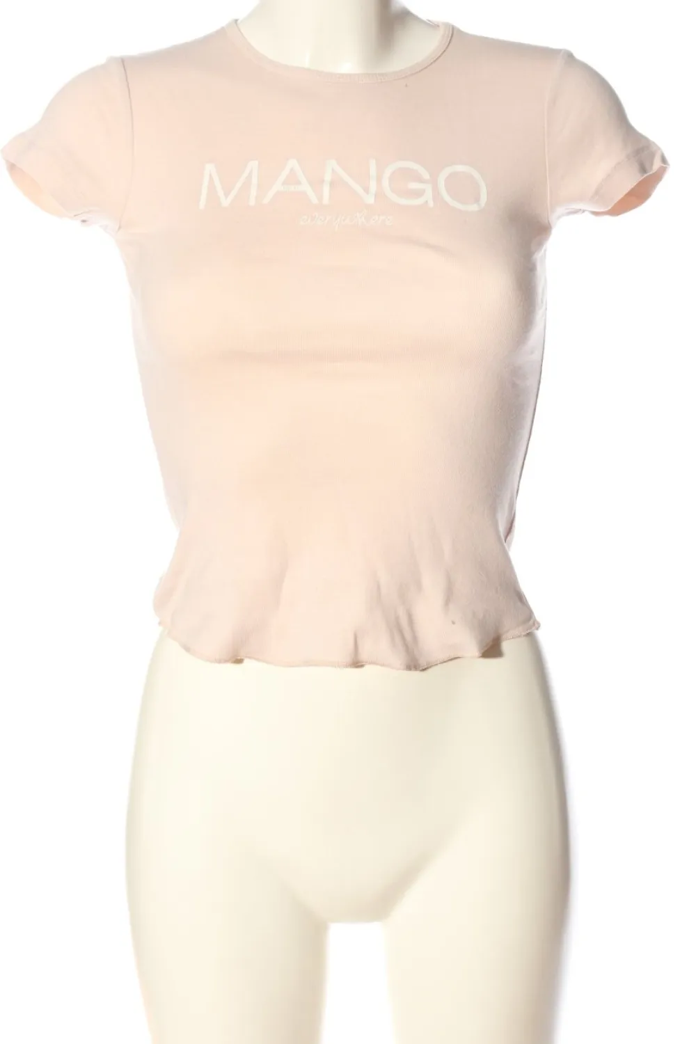 Shirts>MNG Print-Shirt Größe 34 pinkweiß