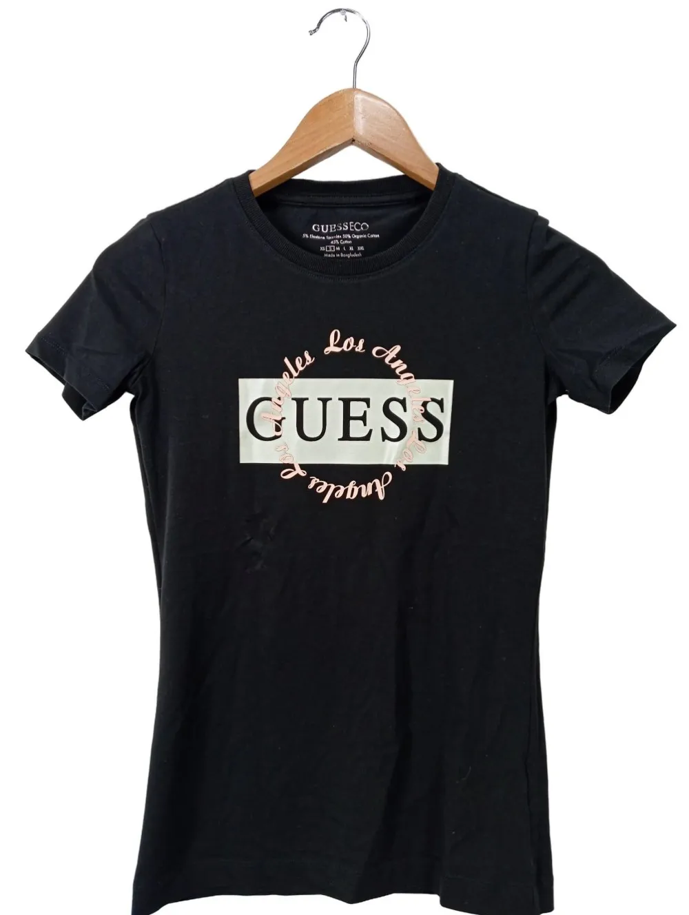 Shirts>Guess Print-Shirt Größe 36 schwarz