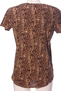 Shirts>Zara Basic Print-Shirt Größe 36 braunnude