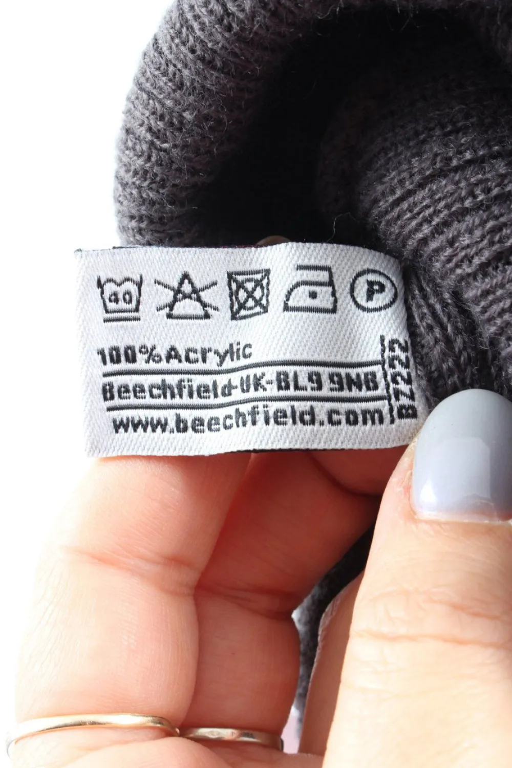 Mützen>Beechfield Original Headwear Pudelmütze Größe 54 hellgrau