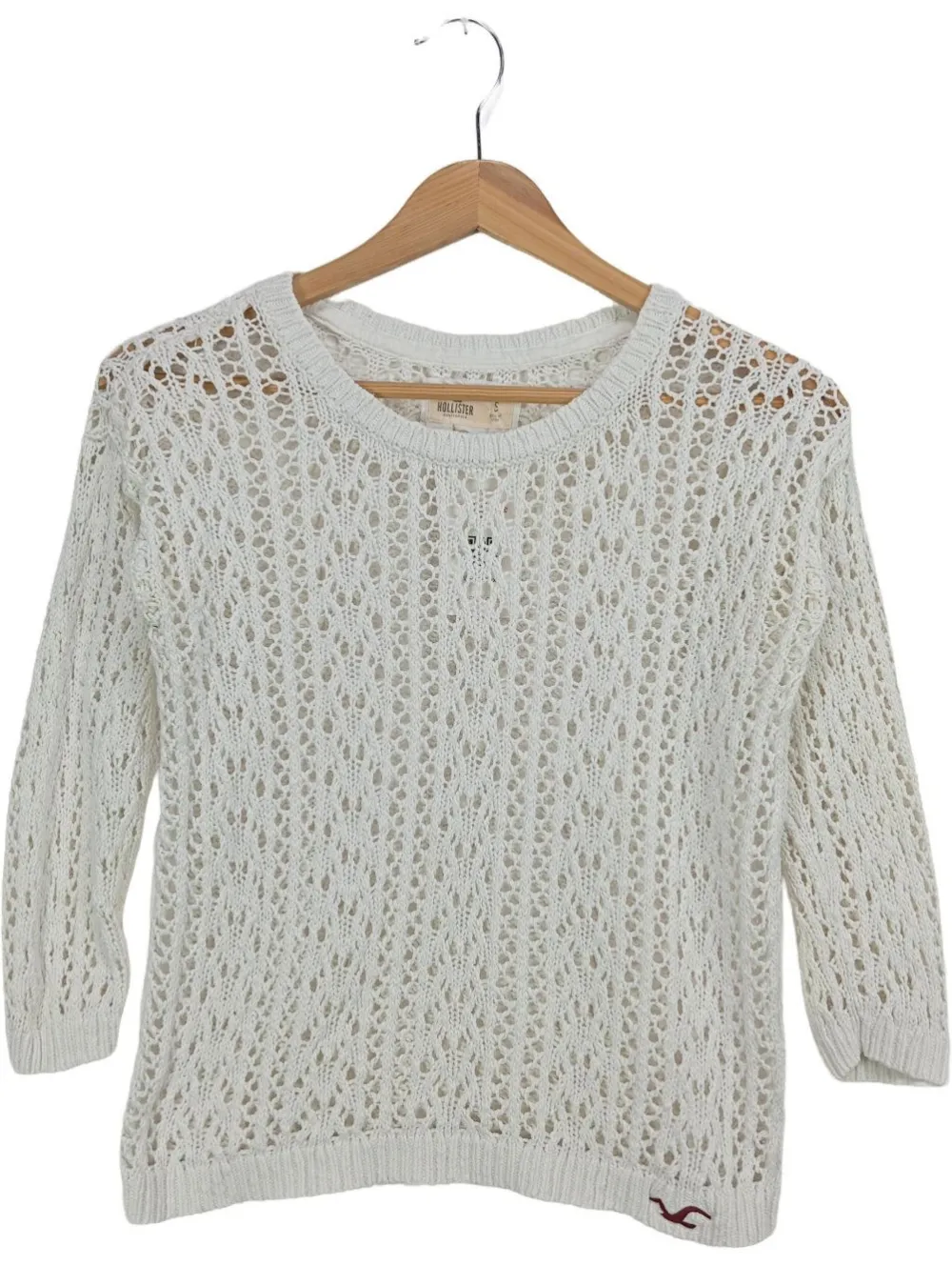 Pullover>Hollister Pullover Größe 36 weiß