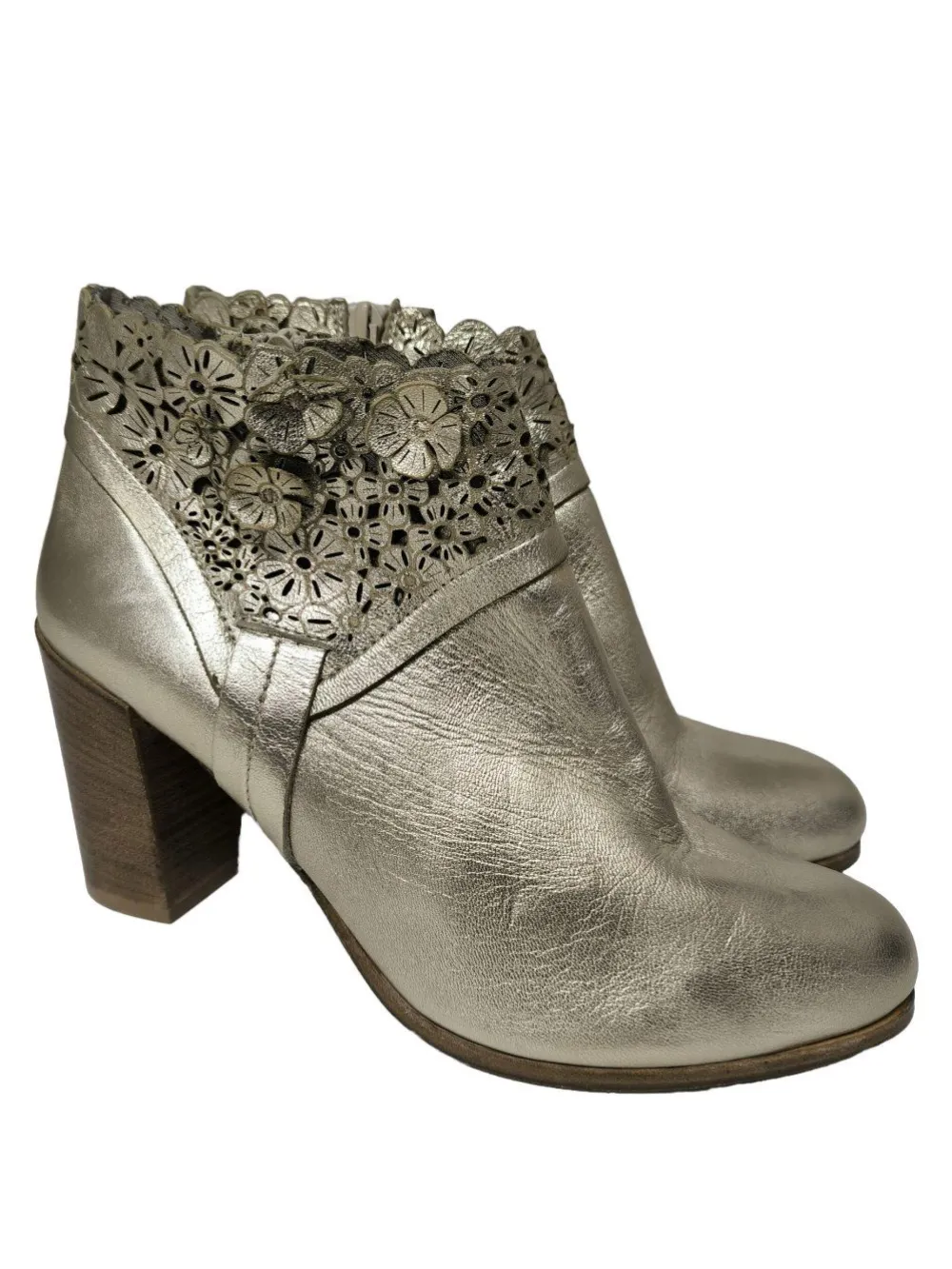 Stiefeletten>Rose Noire Reißverschluss-Stiefeletten Größe 40 goldfarben