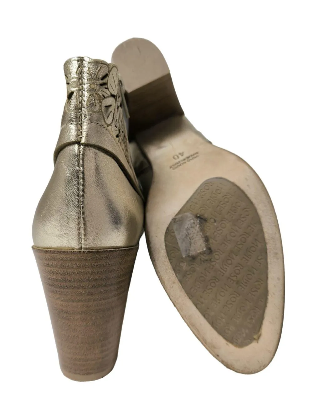 Stiefeletten>Rose Noire Reißverschluss-Stiefeletten Größe 40 goldfarben