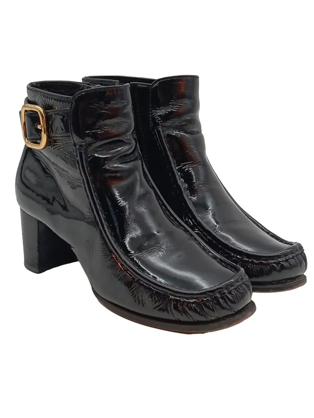 Reißverschluss-Stiefeletten Größe 37,5-Cafu00e9 Noir Clearance