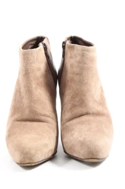 Stiefeletten>Graffiti Reißverschluss-Stiefeletten Größe 39 cremebraun