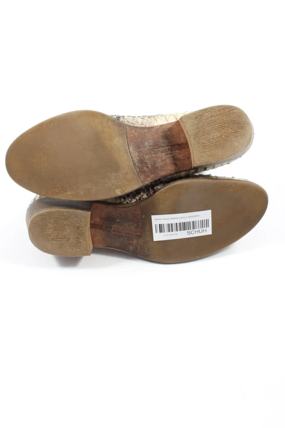 Reißverschluss-Stiefeletten Größe 38-Manas design New