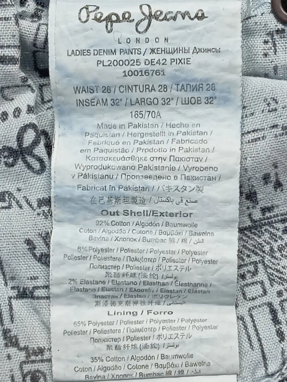 Jeans>Pepe Jeans Röhrenjeans Größe 38 blau