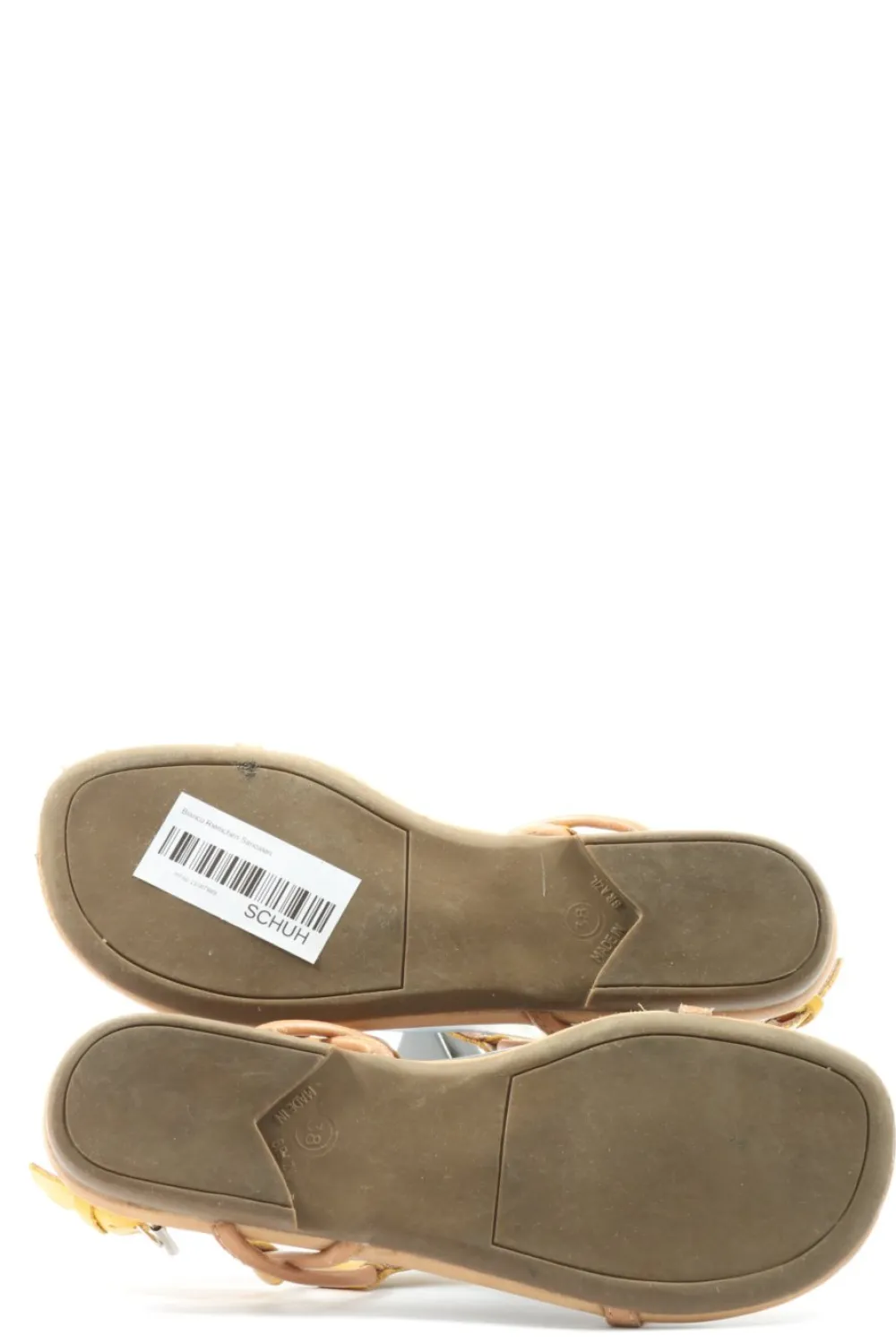 Sandalen>Bianco Riemchen-Sandalen Größe 38 dunkelgelbbeige