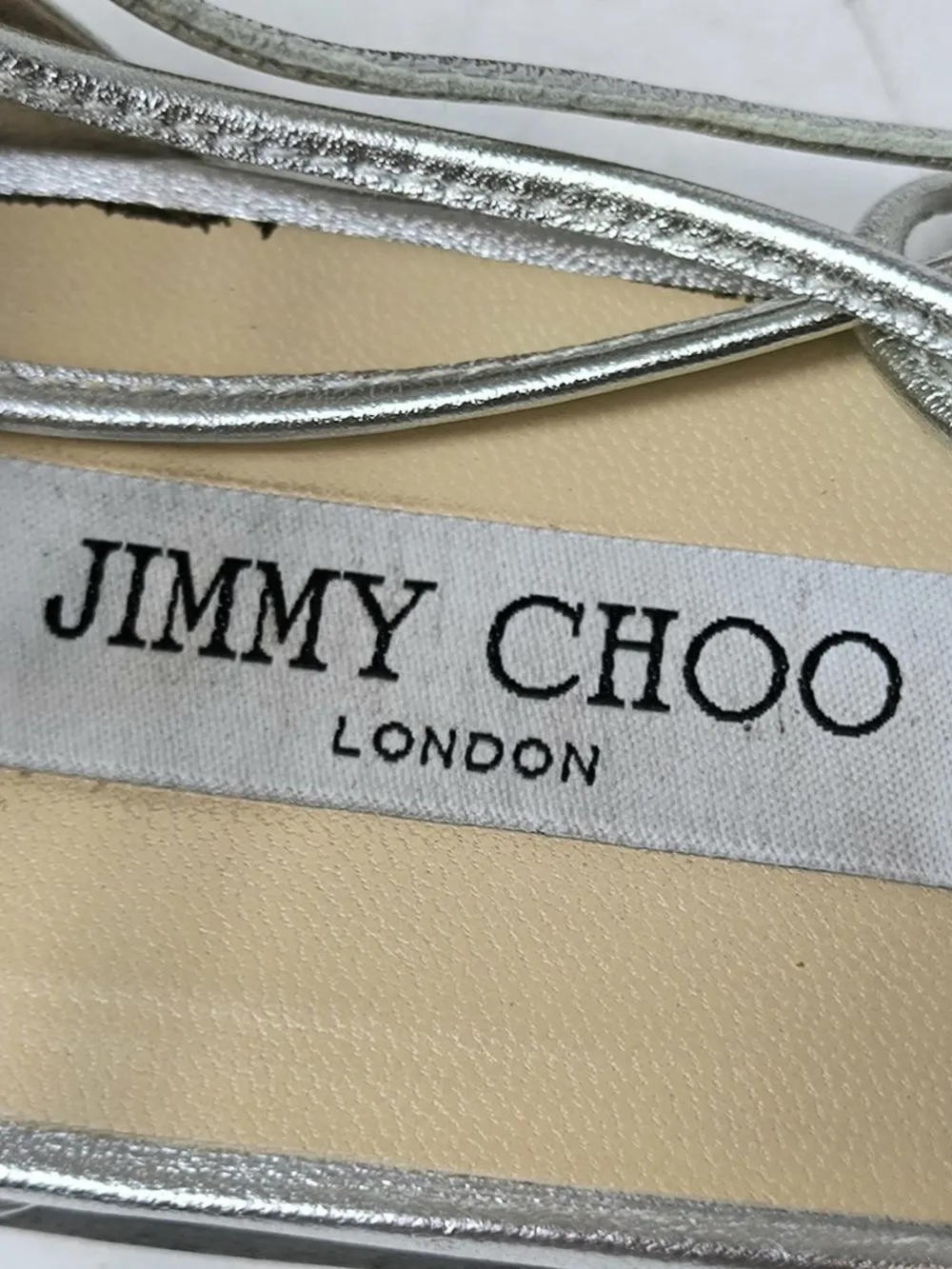 Sandalen>Jimmy Choo Riemchen-Sandalen Größe 41 silberfarben