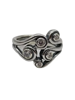 Ringe>Pandora Ring mit Zierstein Größe 50 silberfarben