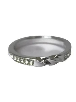 Ringe>Swarovski Ring mit Zierstein Größe 55 silberfarben