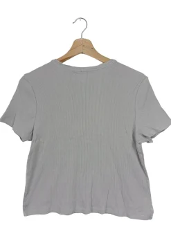 Shirts>H&M Divided Rippshirt Größe 42 hellgrau