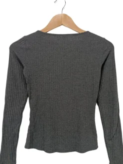 Shirts>H&M Divided Rippshirt Größe 34 schwarz