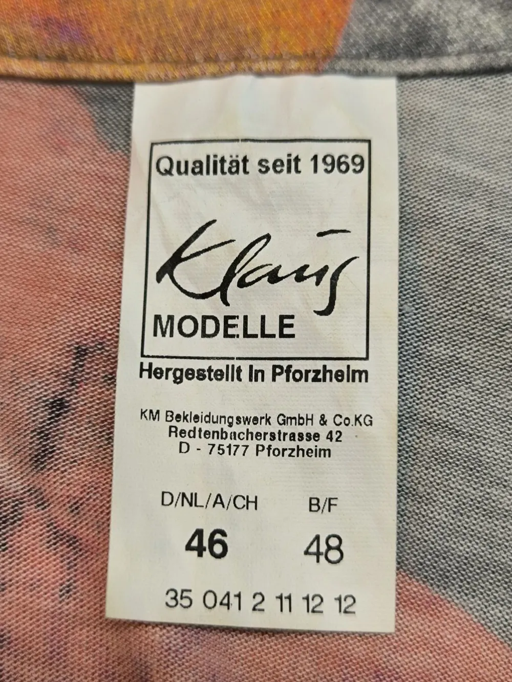 Blusen>Klaus Modelle ärmellose Bluse Größe 46 schwarzhellorange