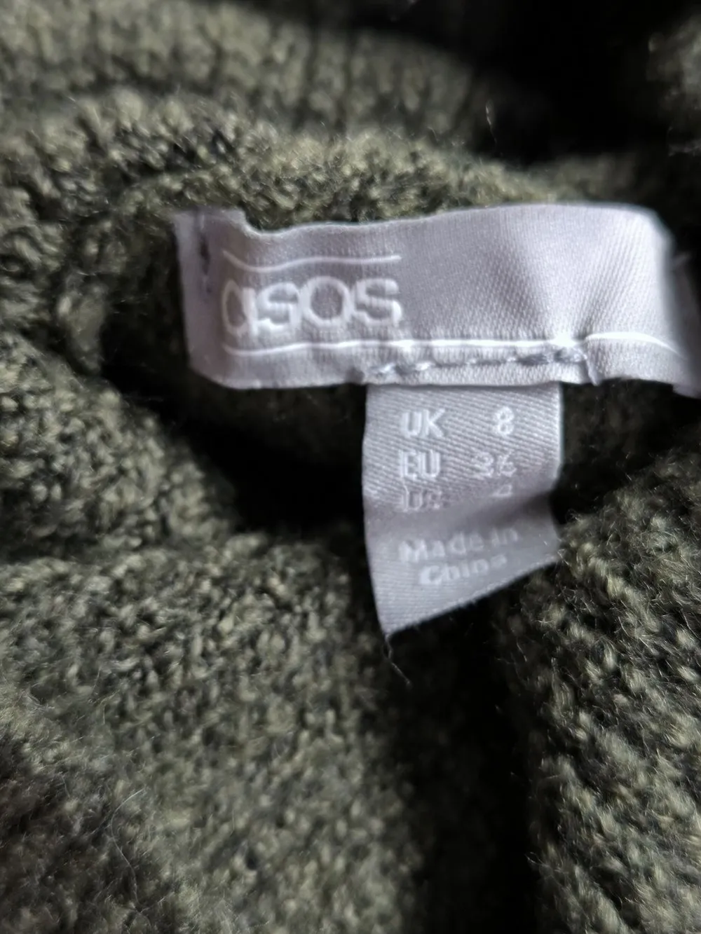 Pullover>Asos Rollkragenpullover Größe 36 khaki