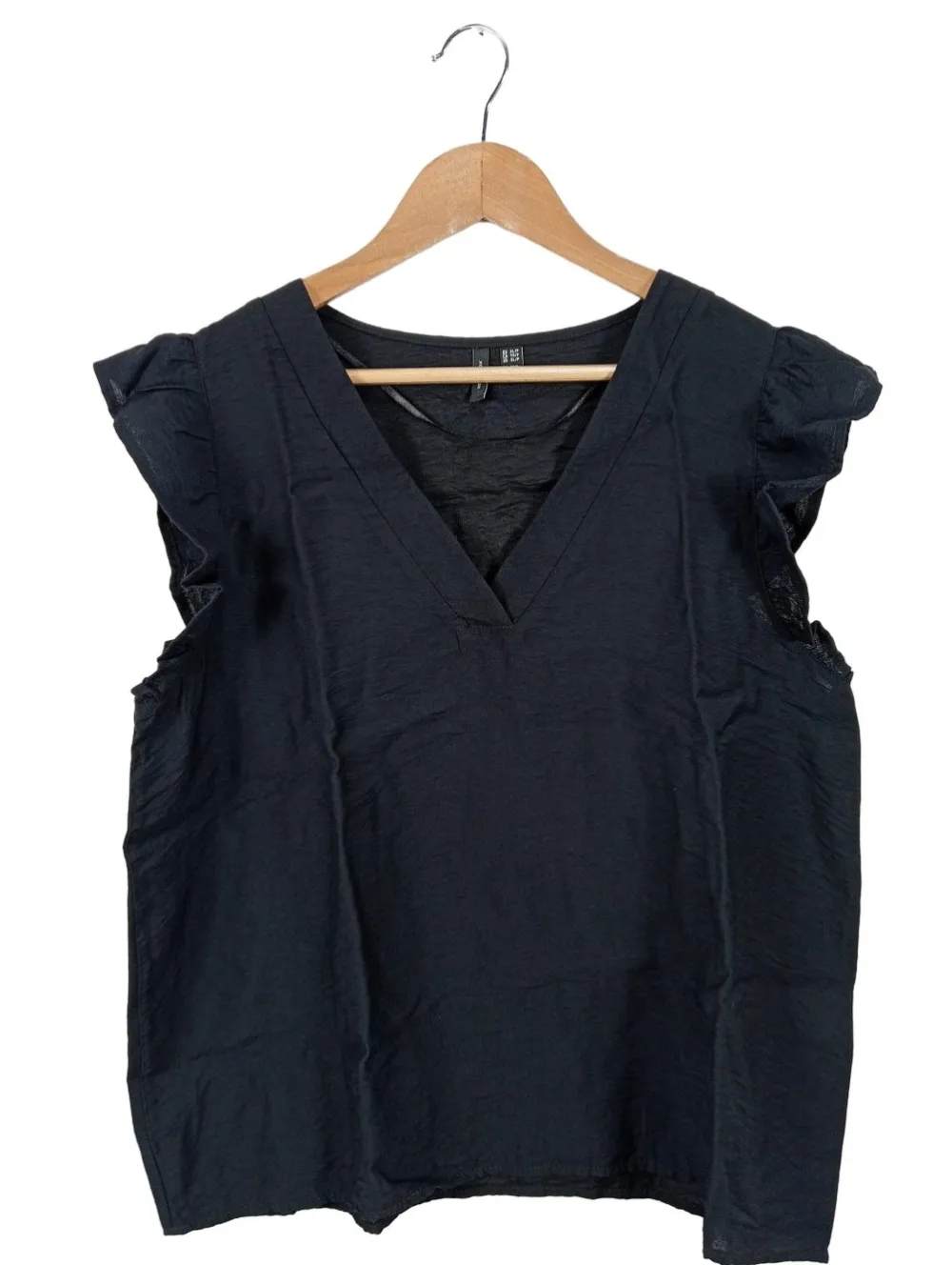 Blusen>Vero Moda Rüschen-Bluse Größe 42 schwarz