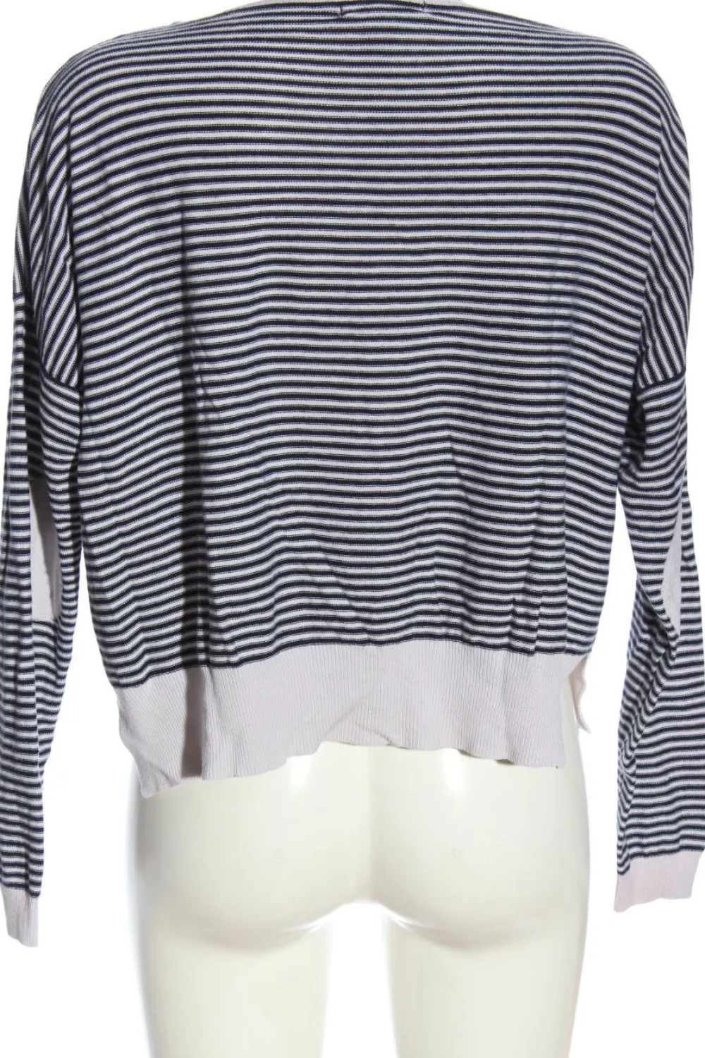 Pullover>Mango Basics Rundhalspullover Größe 38 schwarzweiß