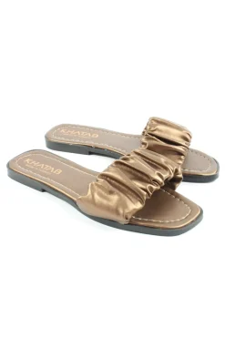 Pantoletten>khatab Sabots Größe 36 bronzefarben