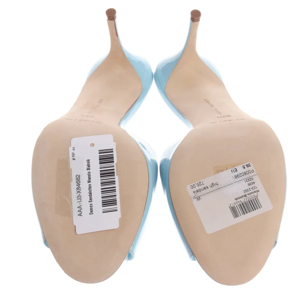 Sandaletten>Manolo Blahnik Sandaletten Größe 39,5 blau