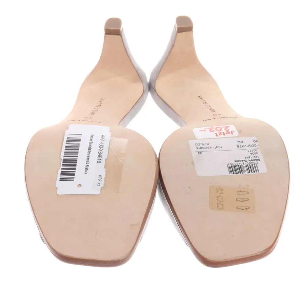 Sandaletten>Manolo Blahnik Sandaletten Größe 40 grau